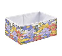 Caihoyu Cube Storage Bins Foldable Organizer Basket for Home Organization 15.75x10.63x6.96in Beauty Spring Flowers Colorado Colorado Blue Columbine