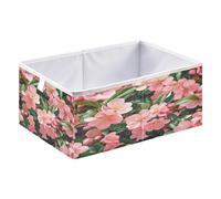 Caihoyu Cube Storage Bins Foldable Organizer Basket for Office Shelf Clothes Decor 15.75x10.63x6.96in Beauty Spring Flowers Delaware Peach Blossom