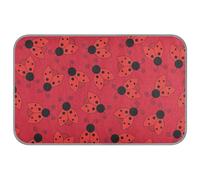 Caihoyu Dog Cooling Mat - Large Size Pet Cooling Bed with Ice Silk Top Layer, Breathable Sandwich Mesh, Perfect for Indoor, Outdoor, and Travel Use Ladybird Insect Ladybugs Pattern Art
