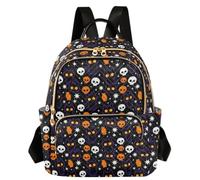 Caihoyu Fashion Backpack Two Sizes Spooky Black Cat Skull S, Spooky Black Cat Skull, S, Casual
