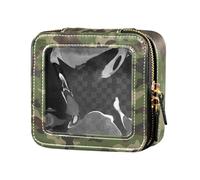 Caihoyu Fashion Camouflage Camouflage Transparent Makeup Bag for Toiletry Bag Zipper Cosmetic Bag for Travel, Multi, 1 Size, Colorful, multi-coloured, 1 size, Colorful