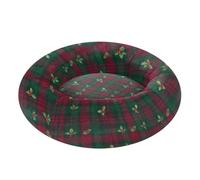 Caihoyu Holly Plaid Pet Cat Bed Warm & Soft fluffier Dog Cushion for Small Size Pets Sleeping