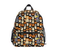 Caihoyu Kids Shoulder Bag Aged 3-8 Multi Pocket S Halloween monsters Cats