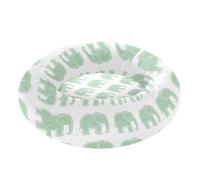 Caihoyu Light Green Elephants Pet Cat Beds Calming Anti Anxiety fluffier Dog & Cushion for Medium Size Pets Supplies