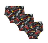 Caihoyu Little Boys Sleep Training Pants Absorb Water Overnight Potty Training Underwear Pants Shorts Underwear for Kids 2T Big Red Truck Monster