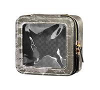 Caihoyu Marbles2_silver_scratchedwarmgray Transparent Zipper Toiletry Bag for Women Multi 1 Size Colorful, multi-coloured, 1 size, Colorful