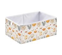Caihoyu Open Home Storage Bins Foldable Cube Organizer Bins for Closet Shelves 11.02x11.02x11.02in Instant Oatmeal Italian Style