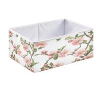 Caihoyu Open Home Storage Bins Foldable Fabric Storage Boxes for Organization Shelf Basket for Shelves 15.75x10.63x6.96in Beauty Spring Flowers Delaware Peach Blossom