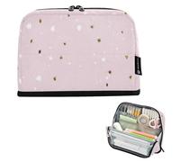 Caihoyu Pencil Cases Large Capacity Makeup Pouches High Multi-Purpose Bag for Man School Supplies Snowflake and Star