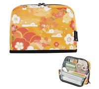 Caihoyu Pencil Cases Large Capacity Pen Bags Cute Stationery Bag for Men School Blooms in Yellow