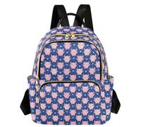Caihoyu Printed Backpack 3 Zipper Pockets Blush Axolotl Heart Blue S, Blush Axolotl Heart Blue, M, Casual