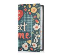 Caihoyu Pu Leather Car Registration and Insurance Holder Men Women Automobile Wallet Case Organizer for Driver Auto Owners Trailer Motorcycle Boat Valentines Day Flowers Home Sweet Home, Valentines