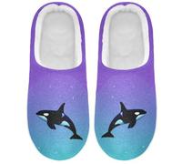 Caihoyu Scuff Slippers Cozy Comfortable Trendy Orca Killer Whale, Trendy