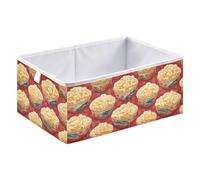 Caihoyu Storage Bin Foldable Organizer Basket for Toys Books Shelves Closets 11.02x11.02x11.02in Cup Noodles Colonial Style