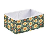 Caihoyu Storage Cubes Bins Foldable Cloth Storage Organizer Baskets for Closet Shelves 11.02x11.02x11.02in Fried Pork Cutlet Rice Traditional Mexican Folk Art Motifs Style