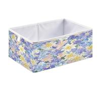 Caihoyu Storage Cubes Bins Foldable Cube Organizer Bins Kids Room Organization 15.75x10.63x6.96in Beauty Spring Flowers Colorado Colorado Blue Columbine