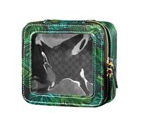 Caihoyu Tropical Plant Leaves Green Trees Transparent Makeup Bags Waterproof Travel Makeup Bags Multi 1 Size Colorful, multi-coloured, 1 size, Colorful