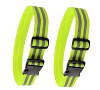 CaiHuaEr 2 Pcs High Visibility Reflective Belt, Elastic Running Belt Reflective Waist Belt Hi Viz Sash Belt Neon Reflective Band Hi Vis Belt for Children Adult Jogging Walking Biking Night Safety