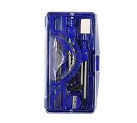 caihuashopping Math Kit Compasses Professional Compass Portable Precision Protractor Drawing Triangle Eraser Compasses Set Math Eraser Ruler for Students School Supplies Stationery Set (Color : A)