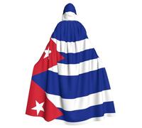caihuav Dominican Republic Print Hooded Cloak Witch Cosplay for Halloween | Party Cos Easter Unisex Adult Christmas Reaper Dark Princess Mage Decorative Comfortable Comfort jedi wizard magician