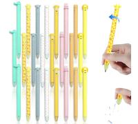 CAIJ Set of 24 Erasable Gel Pens with Thermal Eraser, Blue Ink Colours and Assorted Barrel Designs 0.7mm Nib, Bear,Mouse, Giraffe, Dinosaur, Cat, Monkey, Lion, Rabbit