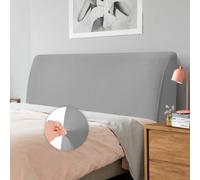 Caijin Headboard Slipcover for King Bed, Stretch Bed Headboard Cover,Dustproof Protector Cover for Tufted Upholstered Headboard High end Feel Velvet Soft Fabric (Light Grey)