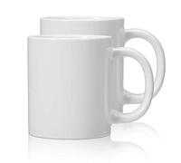CAILIDE 20oz sublimation Blank large Mugs and Big handle set of 2 Professional Grade Mugs White Coated Ceramic Cup for Coffee Tea or DIY Gifts (20oz)