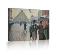 Caillebotte Impressionist Canvas Prints Paris Street Rainy Day 80x95cm