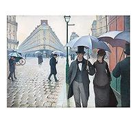 Caillebotte Paris Street Rainy Day Impressionist Umbrella Painting Art Print Canvas Premium Wall Decor Poster Mural