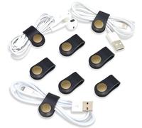 CAILLU Cord Organizer,Cord Keeper,Cable Organizer USB Holder,Cable Management,Cable Straps,Earbud case,wrap Headphone,Headset Winder,Phone Earphone Clips Ties,stocking stuffers for men Gifts Leather