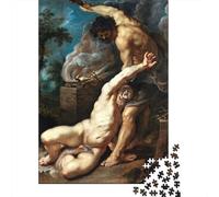 Cain Slaying Abel Adult Jigsaw Puzzle, 1000 Pieces, 52x38cm/1000pcs; A Calm After-work Activity; White Card Pieces for Tidy Handling