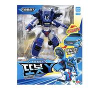 caincosmetic Tobot Smart Series Transforming Robot Figure - Blue Sedan Car Mode, 2-Mode Convert, Poseable, with Display Stand & Instructions (Smart Y)
