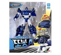 caincosmetic Tobot Smart Series Transforming Robot Figure - Blue Sedan Car Mode, 2-Mode Convert, Poseable, with Display Stand & Instructions (Smart A)