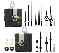 CAIONPLE 32mm Long Shaft DIY Quartz Clock Movement Mechanism with 5 Different Pairs Hands Wall Clock Repair Parts Replacement