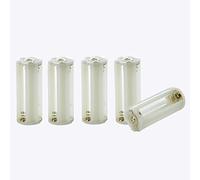 CAIONPLE Flashlight Cylindrical 3 x AAA Battery Plastic Holder Box 5Pcs