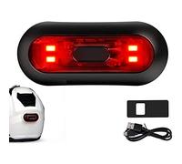 CAIONPLE LED Helmet Light,Motorcycle Helmet Brake Light Rechargeable Bike Rear Red Warning Light for Night Riding