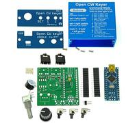 CAIONPLE Open CW Keyer MK2 KIT with Metal Case CW Keyer MK2 KIT CW Speed Adjustable from 1 to 999 WPM(DIY Kits)