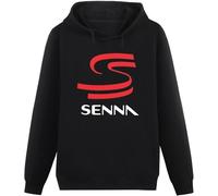 caipiao Ayrton Senna Mens Hoodies Black Sweatshirts Size M
