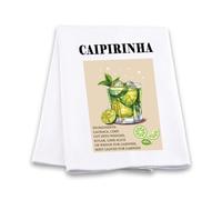 Caipirinha Lover Gift Caipirinha Cocktail Kitchen Towel Cocktail Recipe Dishes Towel Bachelorette Party Gift (Caipirinha Towel)
