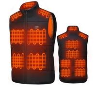 CaiQiXuan Heated Gilet for Men Women 15 Heating Zones 3 Temperature Levels, Electric Lightweight Heated Vest for Men, Rechargeable Heating Jacket Coat for Fishing, Skiing(No Battery Pack Included)