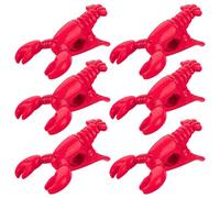 CAIRIAC Beach Towel Clips for Beach Chairs, Lobster Beach Chair Clips for Towels, Large Heavy Duty Clothes Pins Plastic Clips, Towel Clips for Beach, Pool, Cruise Ship, Boat (6 Pcs, Red)