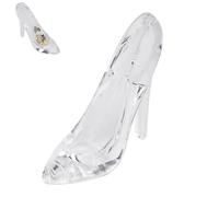 CAIRIAC Cinderella Glass Slipper, Acrylic High Heel Shoe, Crystal High Heels Shoe Figurines for Decor, Glass Shoe Figurine for Girls Coming-of-Age Ceremony Gift Birthday Party Decorations (Clear)