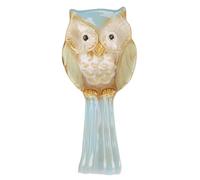 CAIRIAC Owl Spoon Rest, Ceramic Ladle Holder, Cooking Table Decoration is Suitable for Kitchen Counter Dining Table Coffee Table Kitchen Decoration Exquisite Gifts (Blue)