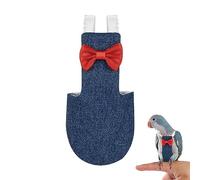 CAIRIAC Parrot Flight Suit with Adjustable Straps & Diaper Harness - Bird Diaper with Elastic Training Rope, 1PCS, Denim Blue, S-Code