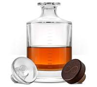 Cairn Craft Whiskey Infinity Decanter - Glass Whisky & Liquor Bottle and Stopper (1L capacity with 2oz markings)