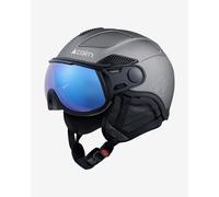 Cairn Helios Leather Helmet Grey with Blue Evolight NXT Photochromic Lens - 53-55