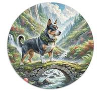 Cairn Terrier 1000 Piece Circular Jigsaw Creative Dog Stress Reliever Difficult Challenge Games for Adults And Kids 1000pcs (67.5x67.5cm)