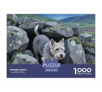 Cairn Terrier 1000 Piece Jigsaw Puzzles Fun Challenging Modern Pet Dog Educational Game for The Whole Gifts for Women Men 70x50cm/1000pcs