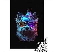 Cairn Terrier 1000-Piece Puzzle for Adults, 52x38cm/1000pcs, Smooth White Card with Reduced Dust; Easy to Revisit Throughout The Week