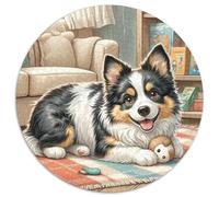 Cairn Terrier 1000 Piece Round Puzzle For Adults And Kids Cute Pets Jigsaws Creative Unique Challenge Games Stress Reliever Difficult Challenge 1000pcs (67.5x67.5cm)